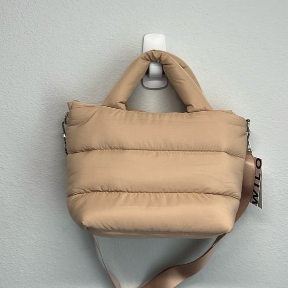 🤎 WILO The Label Weekender Quilted Travel/Gym/Baby Bag w/ Crossbody In Taupe - Picture 8 of 12